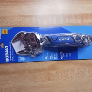 Kobalt Tools 3-Pc Adjustable Wrench Set.  Chrome Vanadium Steel. 6"-8"-10"